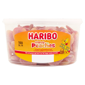 Haribo happy peaches 150 stuks 135 kg